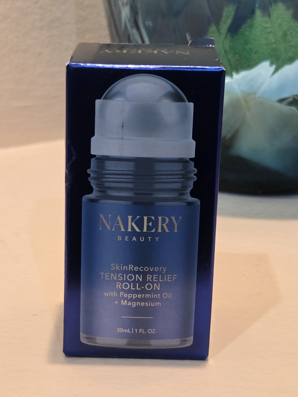 Nakery Beauty SkinRecovery Tension Relief Roll-On Peppermint Oil Magnesium 1 oz